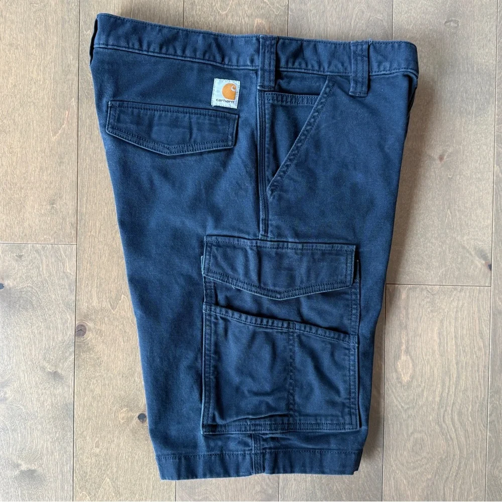 Carhartt Size 30 Navy Rigby Cargo Relaxed Fit 11” Short